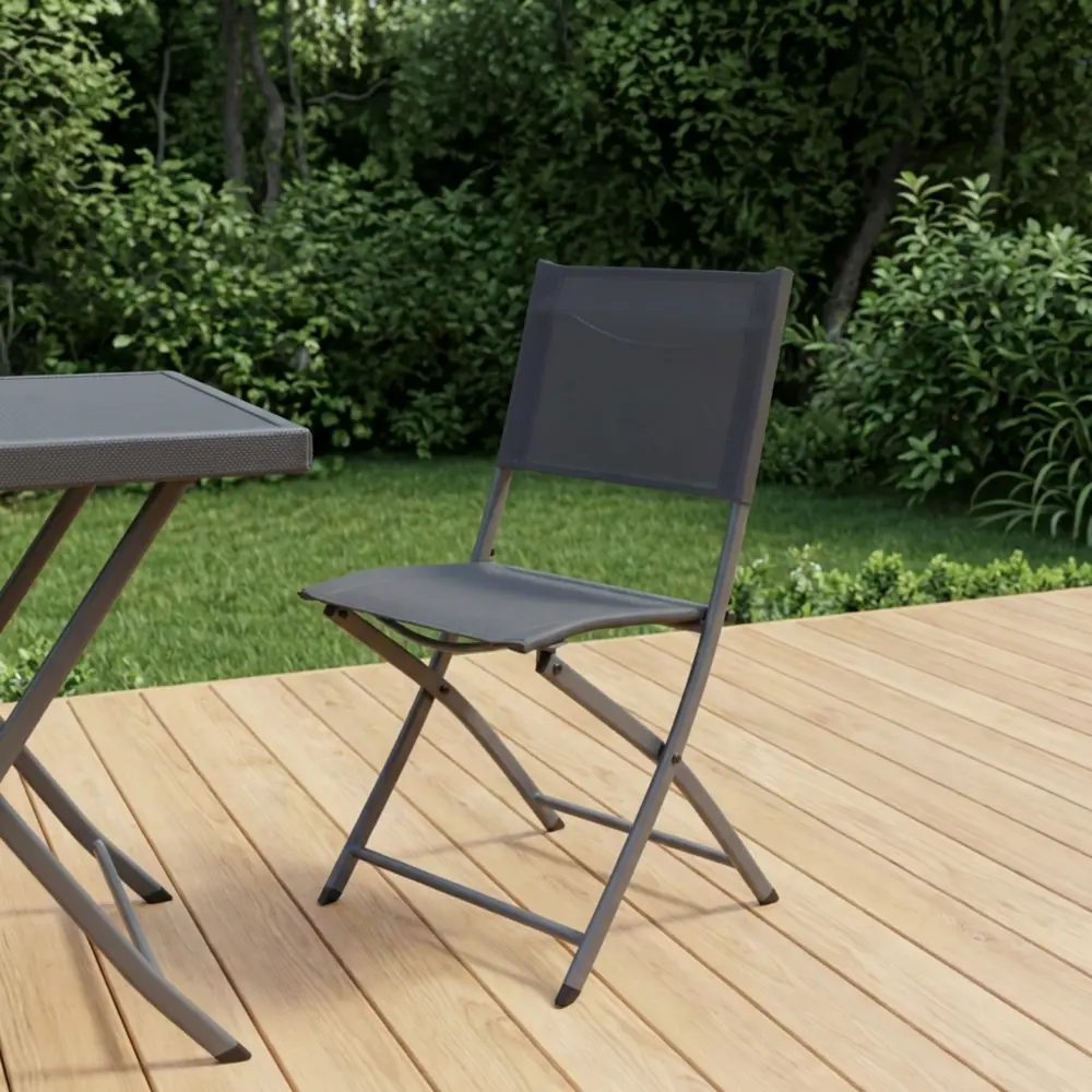Стул садовый складной BEGINIA Lama 42x52 см сталь серый STLM-2158497 - Вид №10