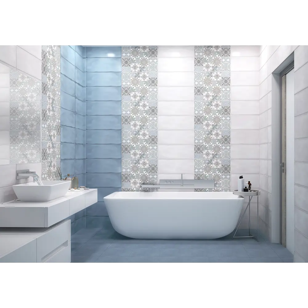 Плитка напольная Azori Nuvola Aqua 42x42 см 1.23 м² цвет голубой 86612533 STLM-2032413  - Вид №1