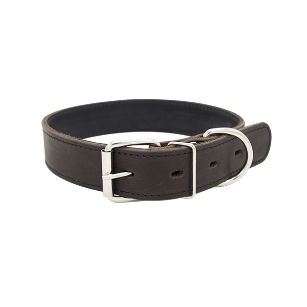 ПР0048203 Ошейник для собак Строченый 2сл 36мм 60см коричневый ZOOEXPRESS 