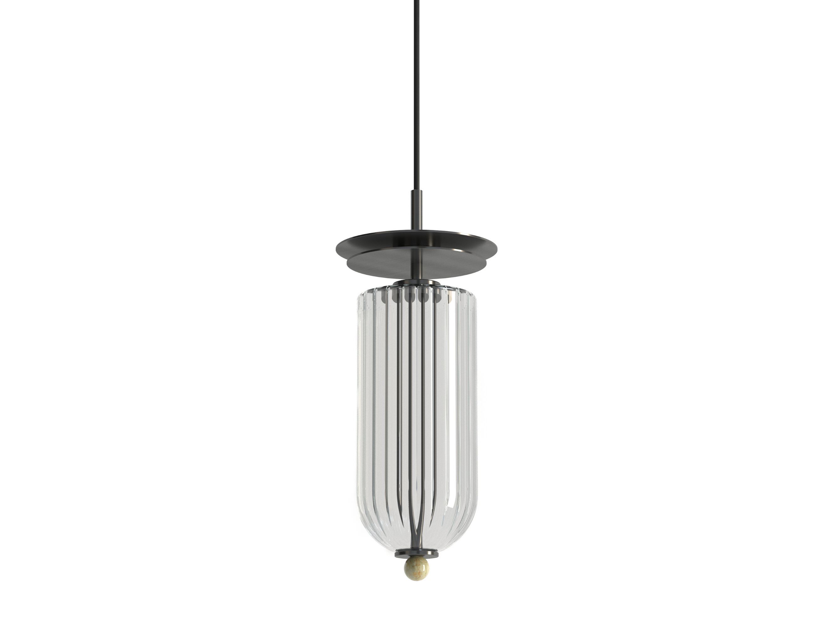 Стеклянный и латунный светодиодный подвесной светильник LUCE TU Dom Mini ARCH-00140649