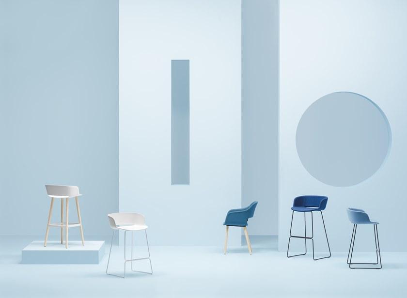 Pedrali Табурет из саночной ткани со спинкой Babila sun-id-1463683 - Вид №3