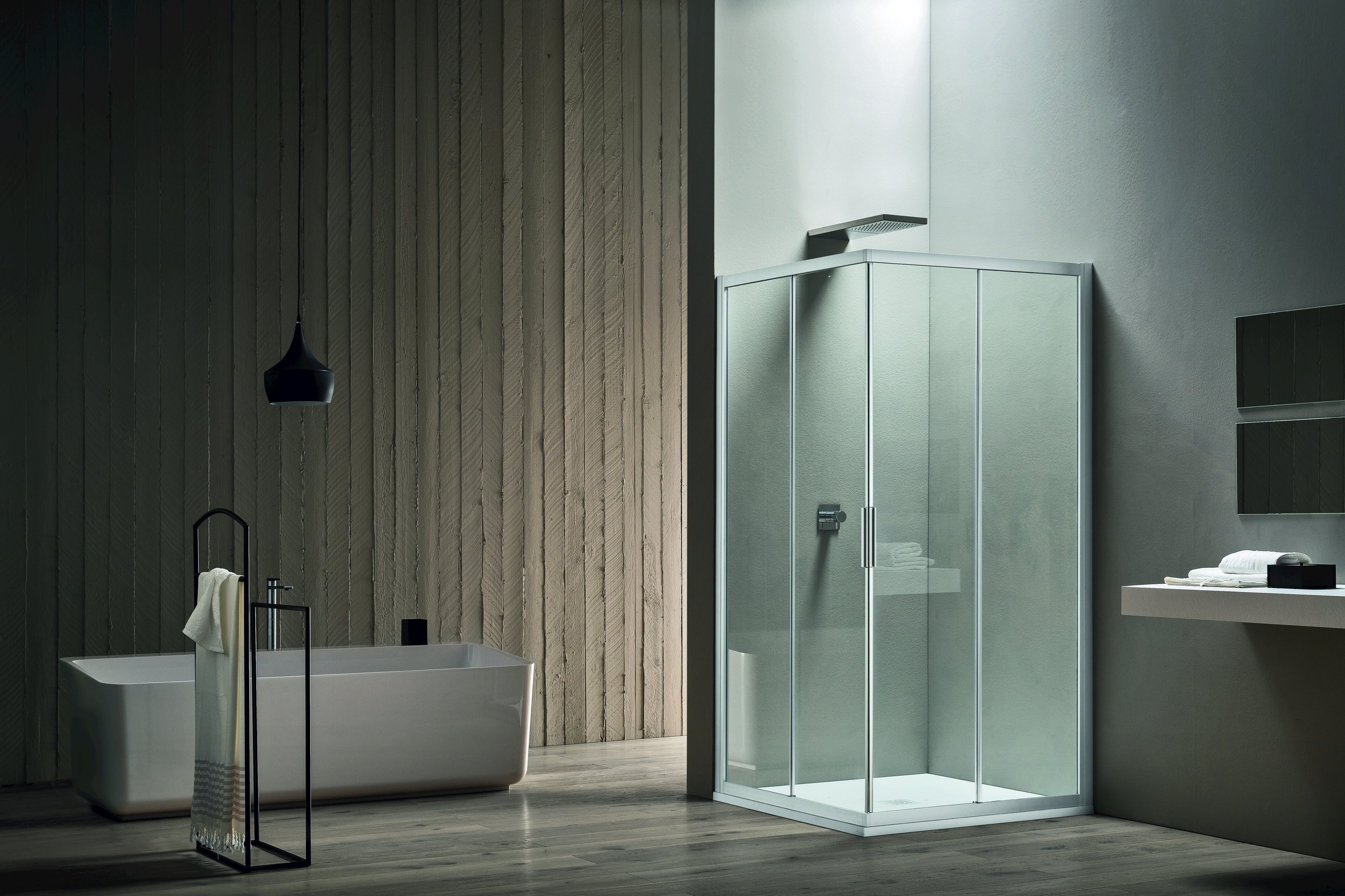 Угловая душевая кабина с раздвижной дверью ARBLU ARCH-00141065 - Вид №1