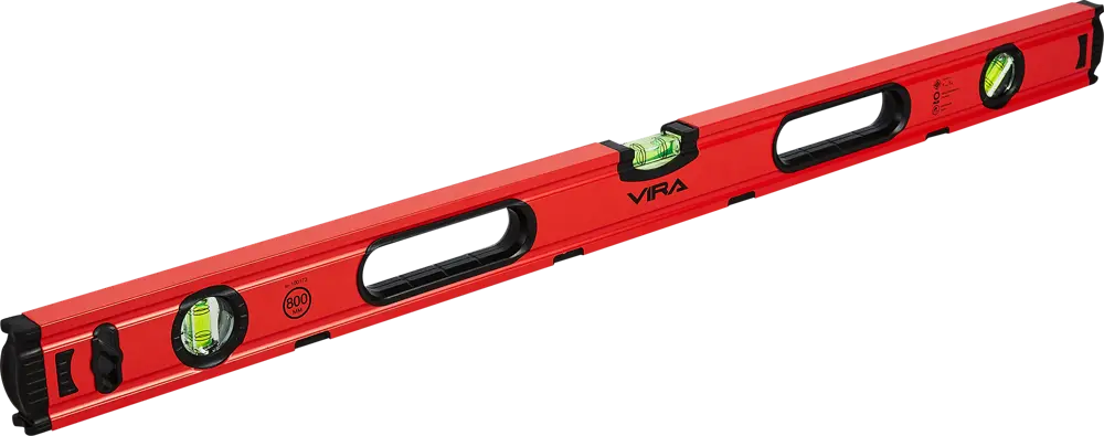 Строительный уровень Vira магнитный 800 мм с тремя глазками 89337790