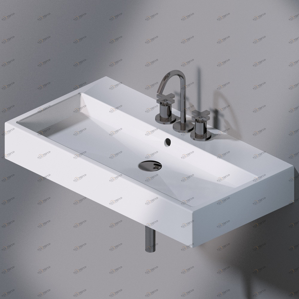 L278T1R3V4.100 Подвесная раковина настенная прямоугольная A. e T. Italia  белая AeT ITALIA 