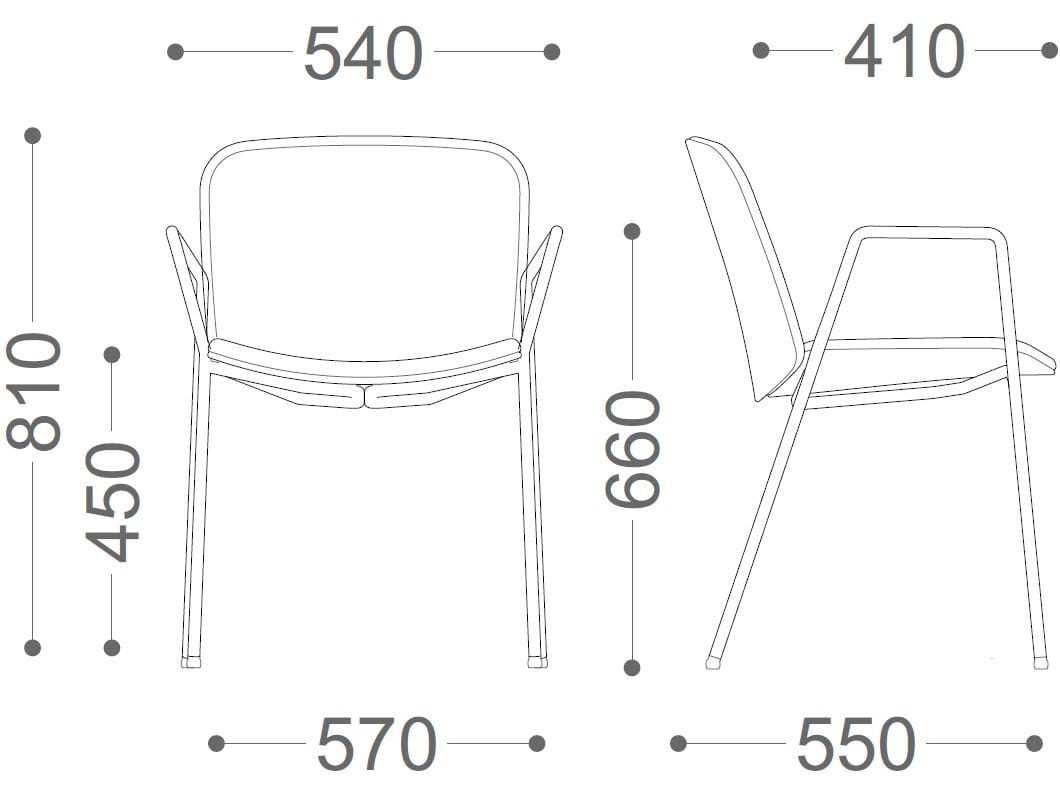 Мягкий тканевый стул с подлокотниками VAGHI Free Soft ARCH-00029685 - Вид №4