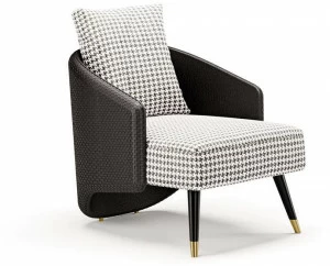 SM Living Couture Кресло из кожи и ткани с подлокотниками Couture Pna_02