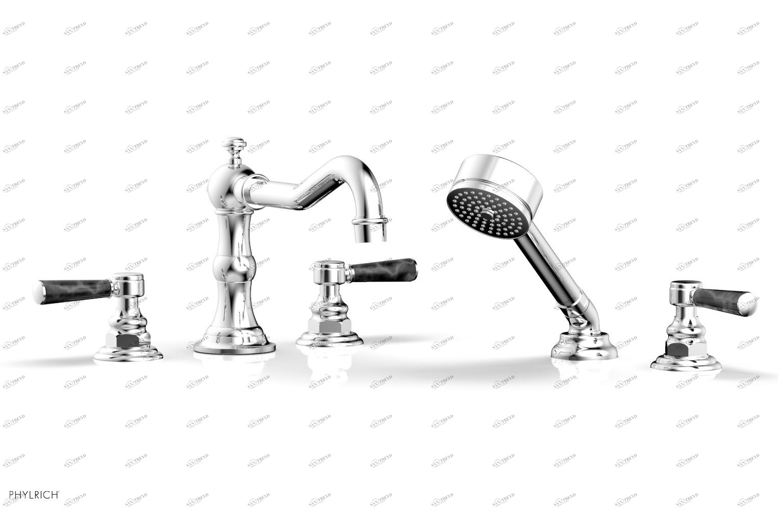 Смеситель для ванны HENRI Phylrich  161-50-026X030 Хромированный 