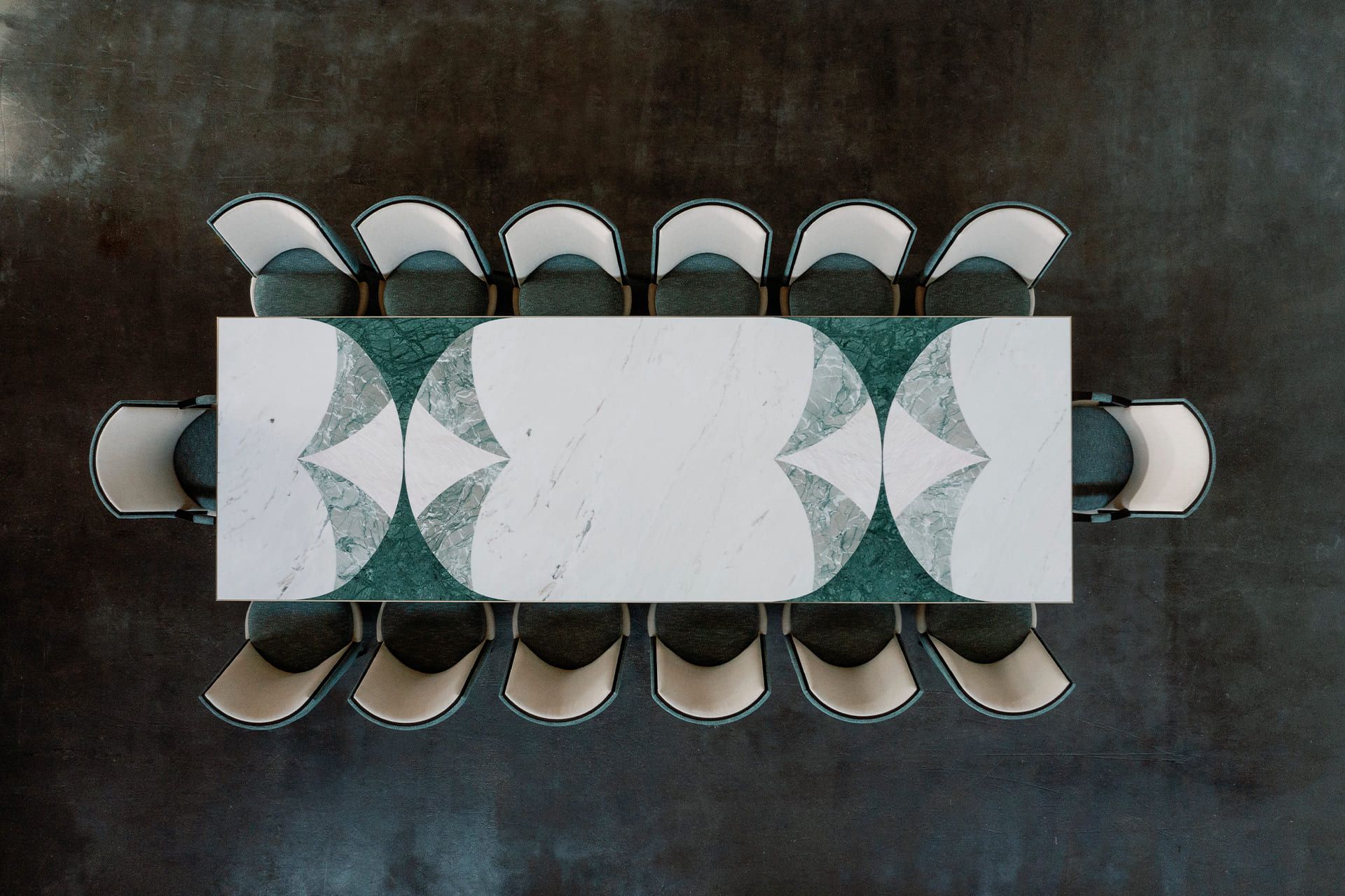 Прямоугольный мраморный стол Greenapple Biloba ARCH-00069119 - Вид №4