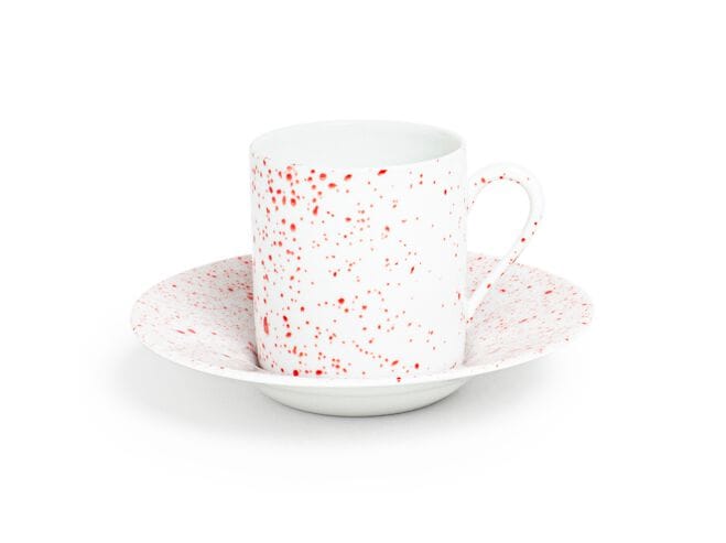 Фарфоровая кофейная чашка с блюдцем Non Sans Raison Splash ARCH-00057440 - Вид №1