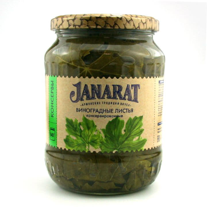 Виноградные листья консервированные Janarat 640 г Santreyd 9676 - Вид №1