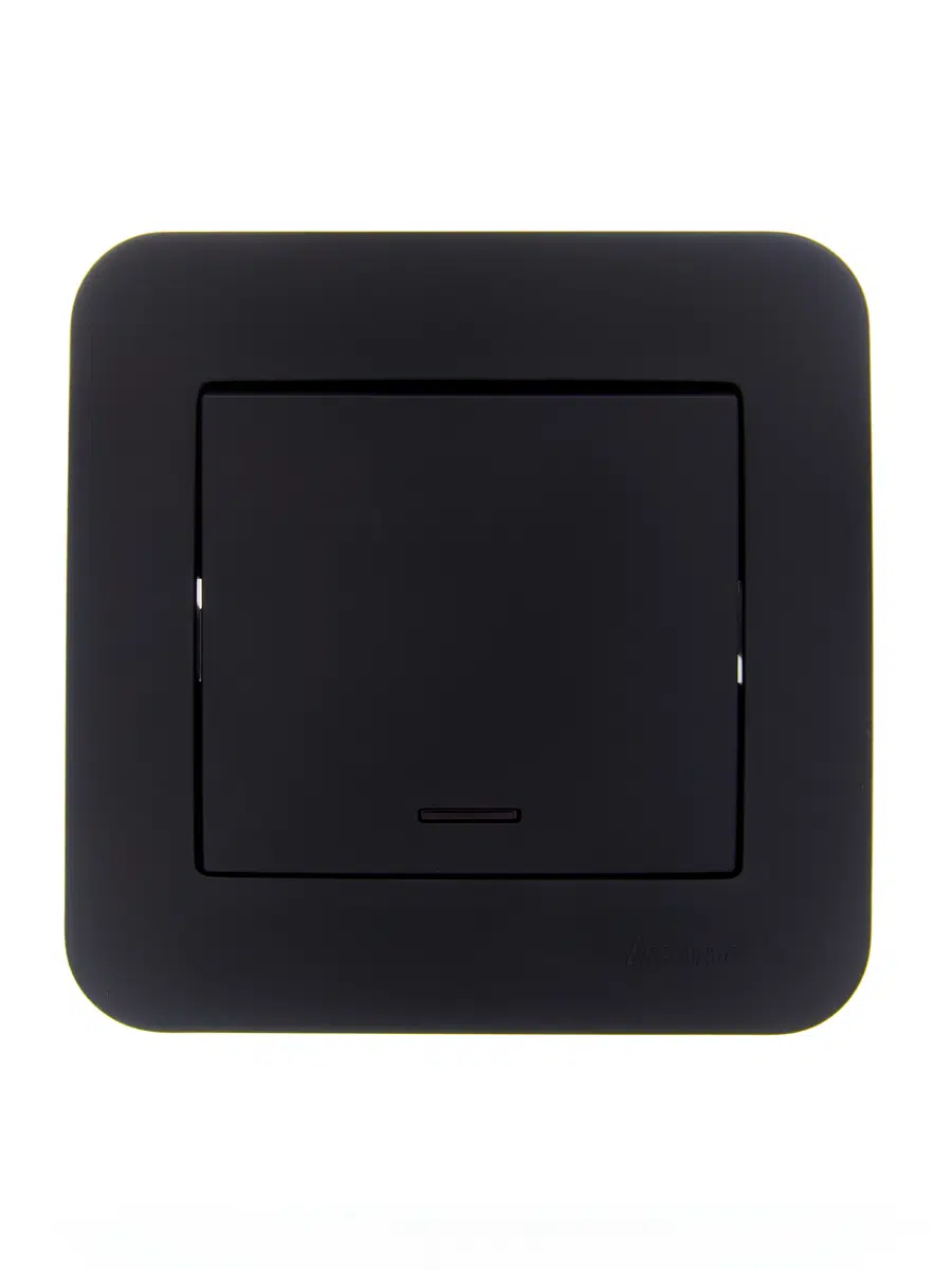 ASTI Выключатель с подсветкой чёрный бархат LEZARD 7081-4242-111