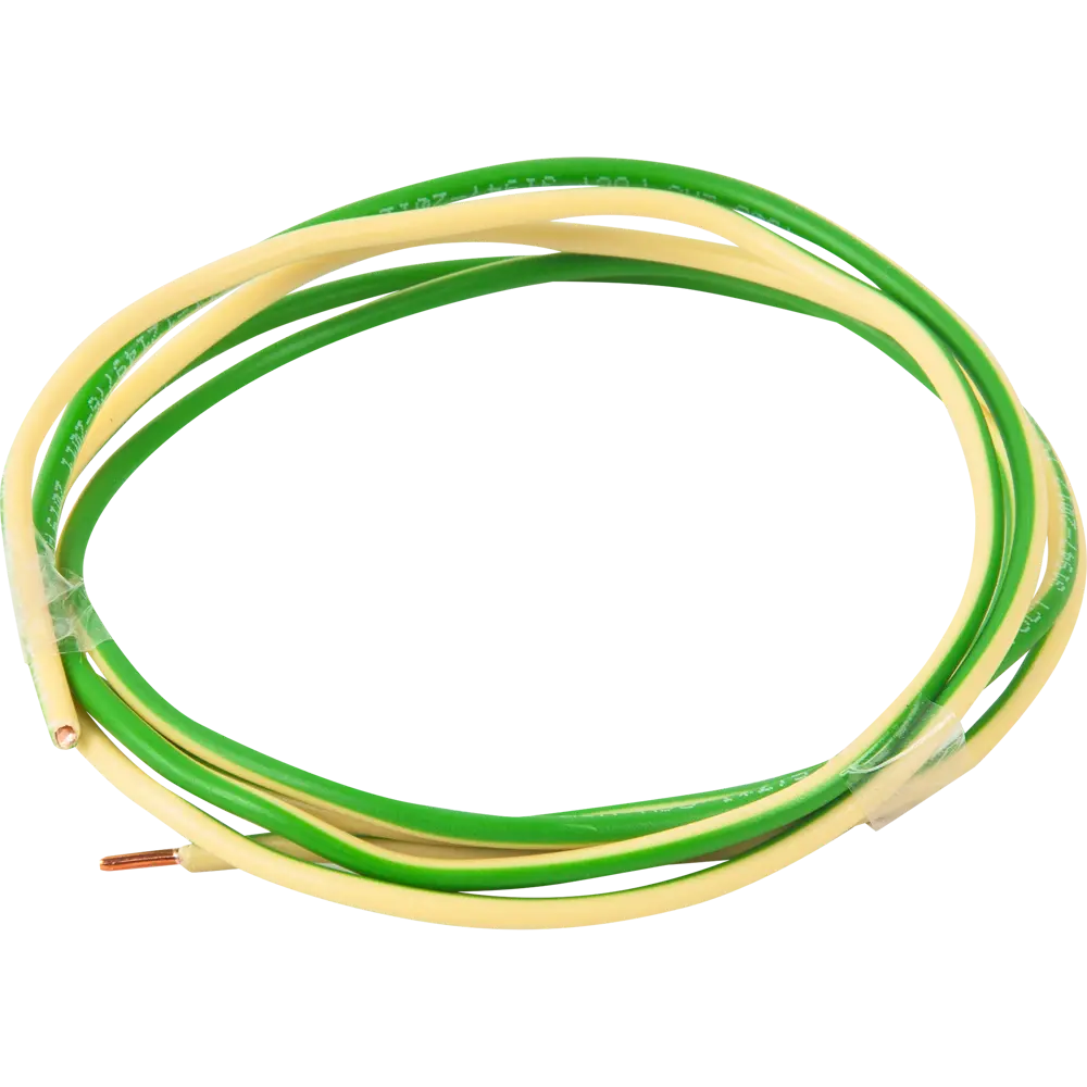 Провод Ореол ПУВ 1x2.5 мм на отрез ГОСТ цвет зелено-желтый STLM-2025267 - Вид №1