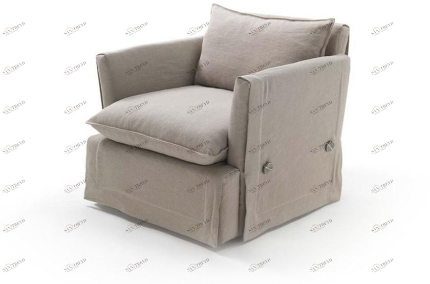 Frigerio Salotti Кресло из ткани со съемным чехлом с подлокотниками Kimono sun-id-1516055