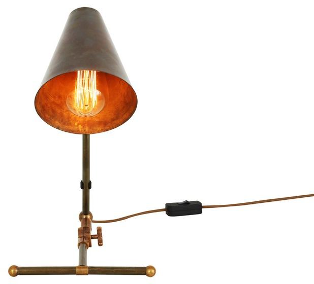 Mullan Lighting Настольная лампа с прямым и отраженным светом ручной работы led из латуни в современном стиле  Mltl037  - Вид №3