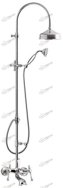 Rubinetteria Giulini Настенная душевая стойка с душевой лейкой Londra 7200wc-s