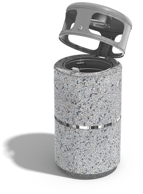 ENCHO ENCHEV - ETE Бетонный мусорный бак с крышкой для улицы sun-id-1349333 - Вид №3