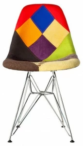 Стул Klassic DSR Patchwork (eames style) TASHOTI ДИЗАЙНЕРСКИЕ, EAMES STYLE 009993 Красный;разноцветный