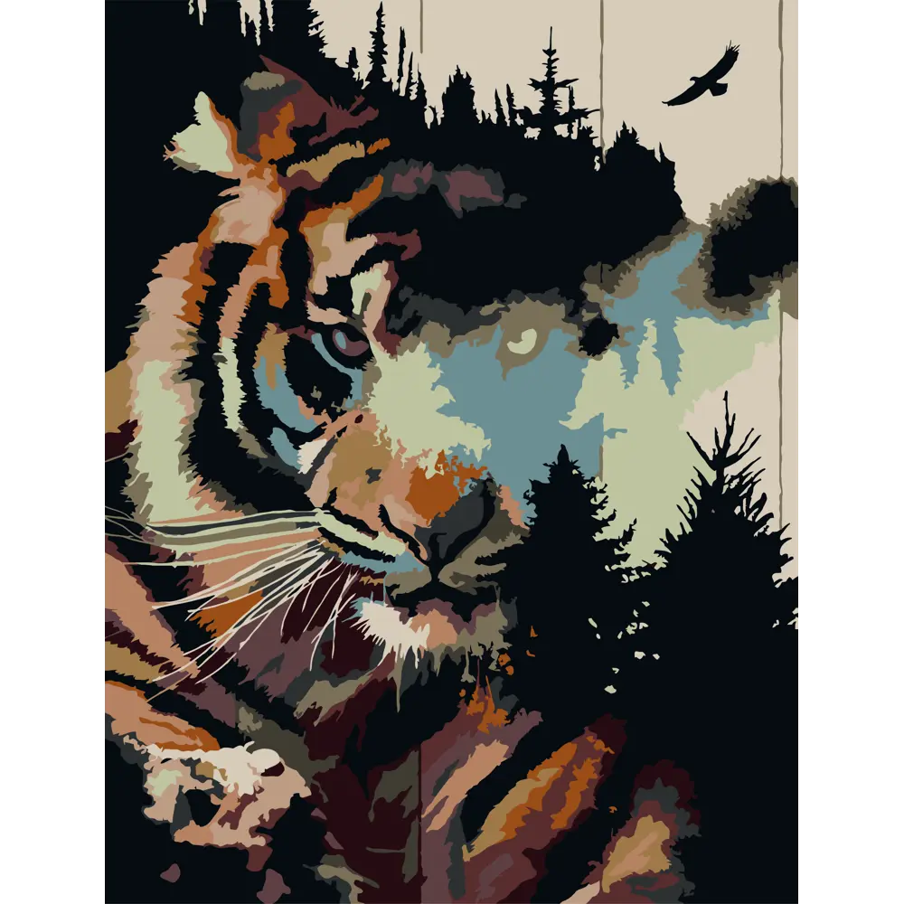 Картина по номерам Таежный хищник 40х50 см FBRUSH STLM-2111013