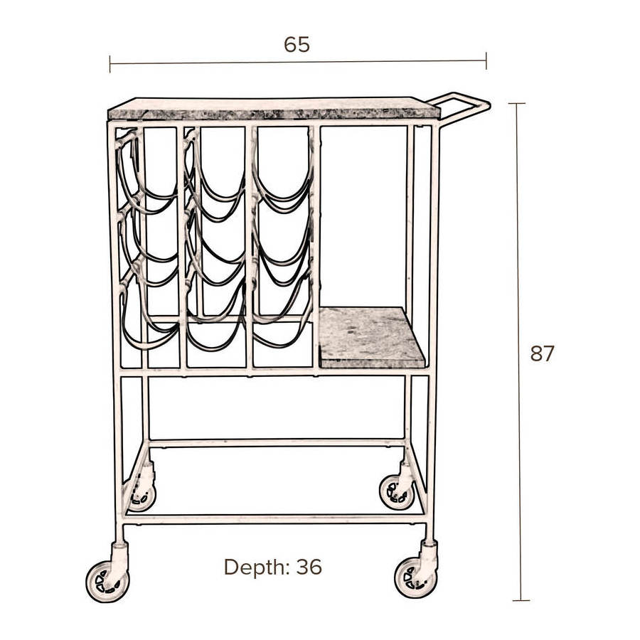 Столик на колесах Mil Dutchbone 7900008 - Вид №12