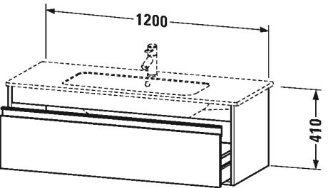 KT642103131 Ketho Тумбочка подвесная Сосна серебристая, декор Duravit - Вид №1