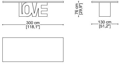 ERBA ITALIA Прямоугольный стол из лакированного дерева Love sun-id-1448855 - Вид №8