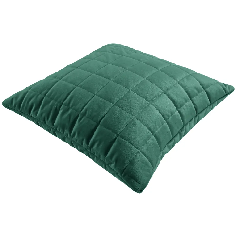 INSPIRE Подушка Etna декоративная вельвет темно-зеленая 50x50 см 89334851 STLM-1365693 - Вид №1