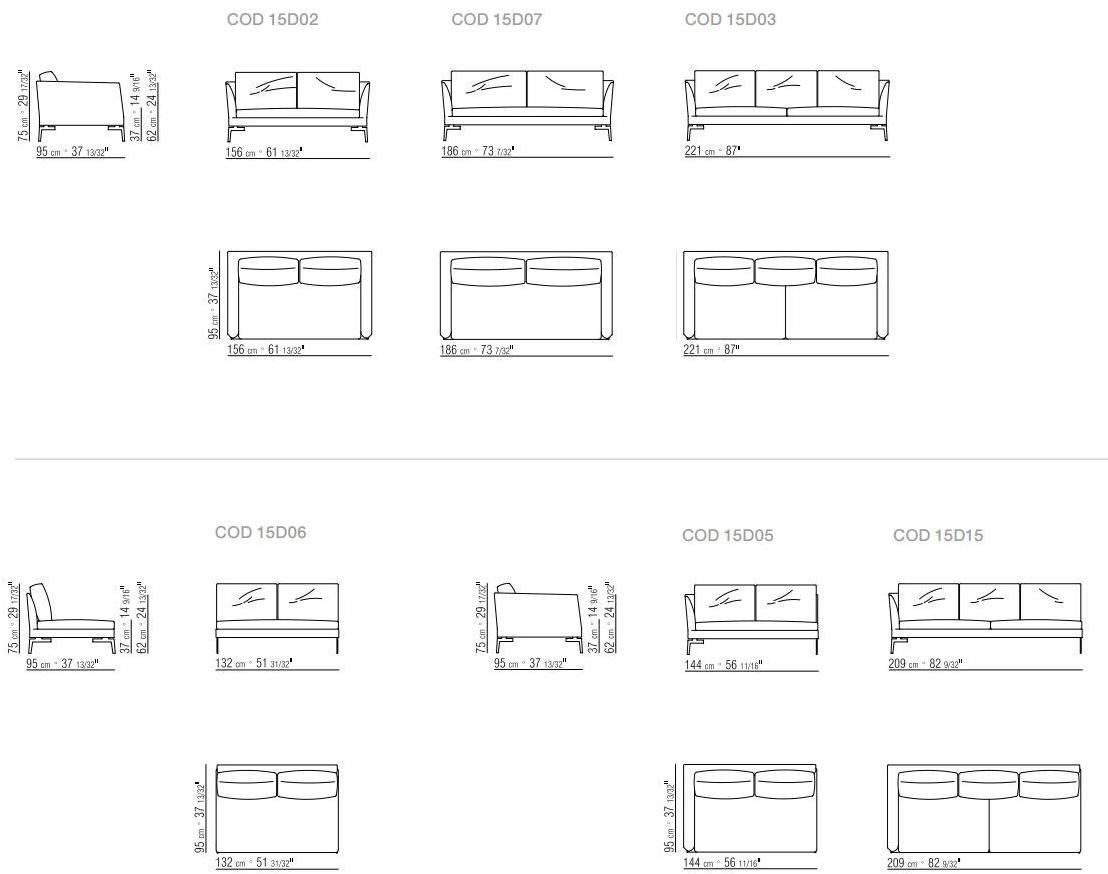 Flexform 3-х местный тканевый диван Feel good sun-id-1431715 - Вид №5