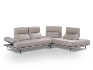 Кожаный угловой диван