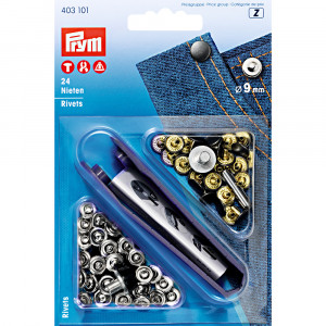 403101 Клепки d 9 мм 24 шт серебристый / состаренное железо PRYM