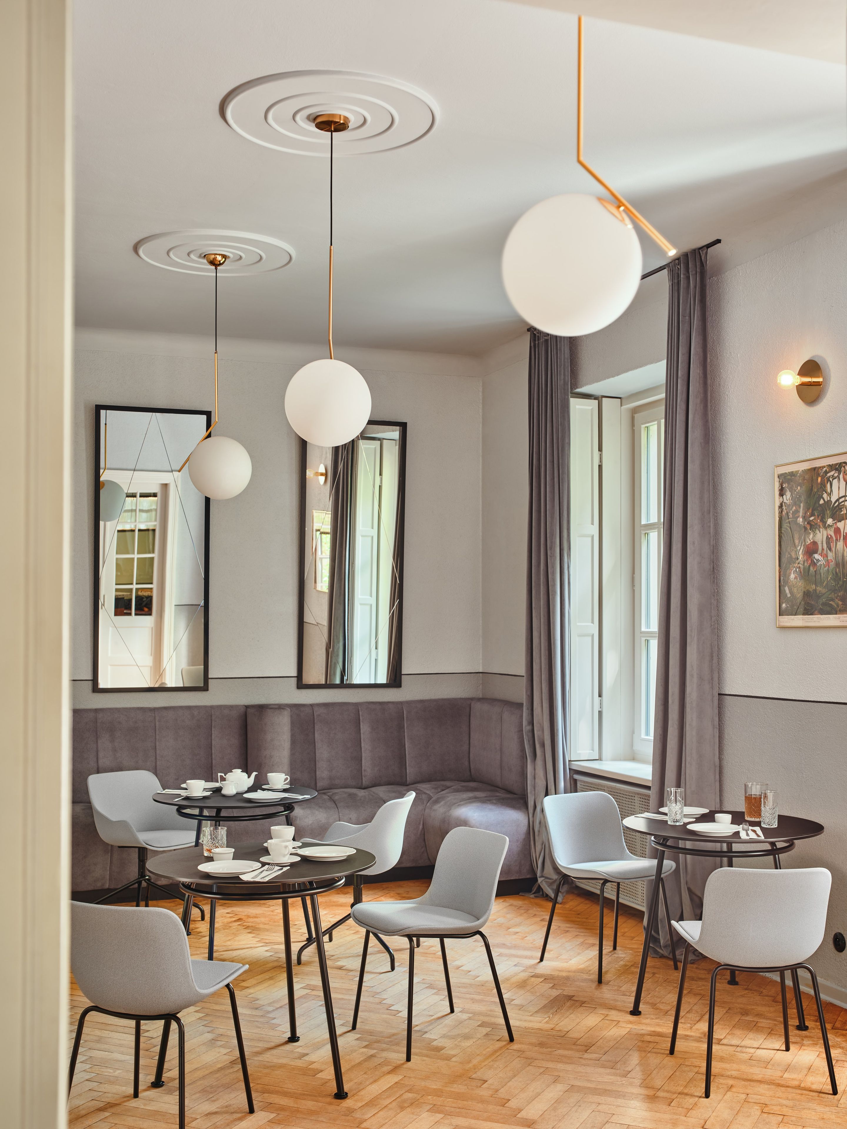 Круглый металлический обеденный стол MDD новая школа ARCH-00138146 - Вид №11