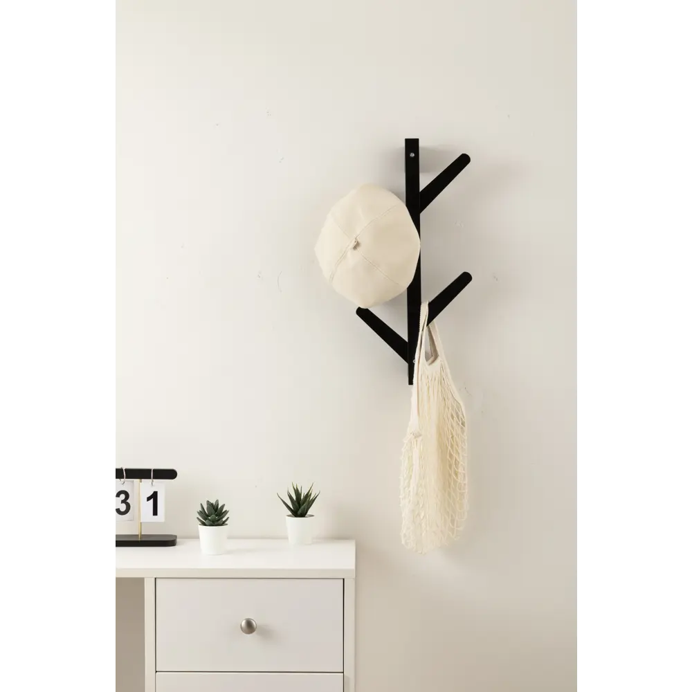 Wooden tree wall hook pine black KONSENSA STLM-2190137 - Вид №5