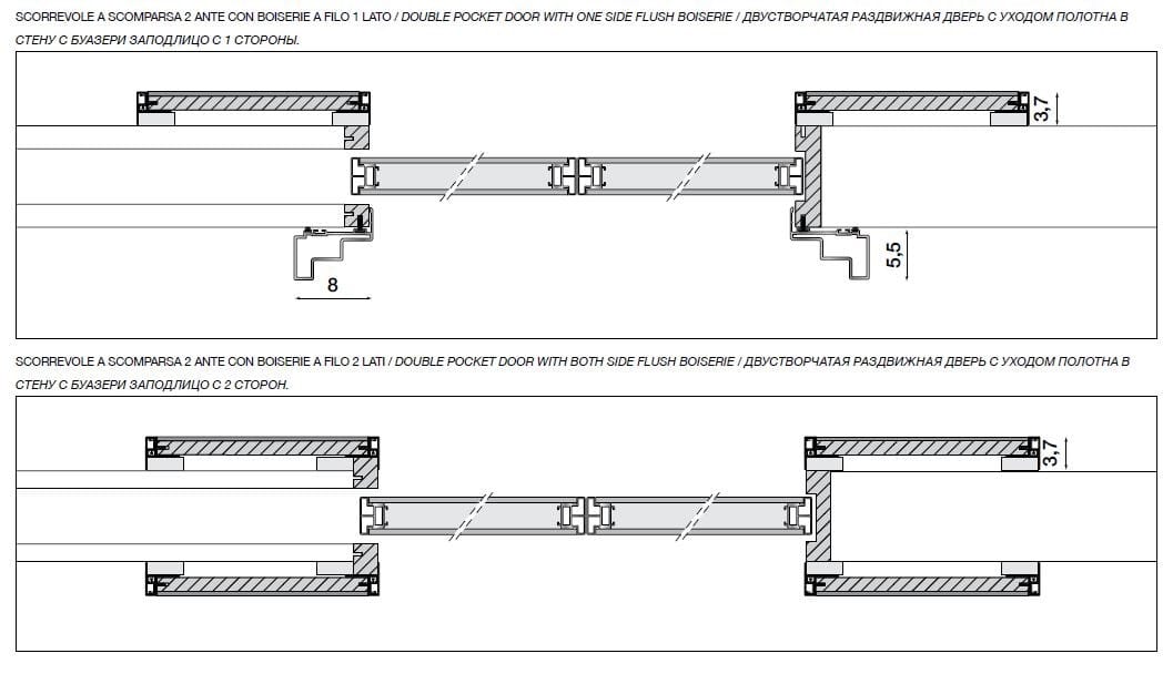 Пробковая дверь Longhi Алюминиевые шикарные двери ARCH-00079445 - Вид №12