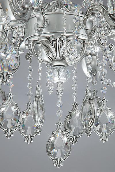 Подвесная люстра Bogates Wonderful 276/6 Strotskis BOGATES ДИЗАЙНЕРСКИЕ, WONDERFUL 181801 Серебро  - Вид №1