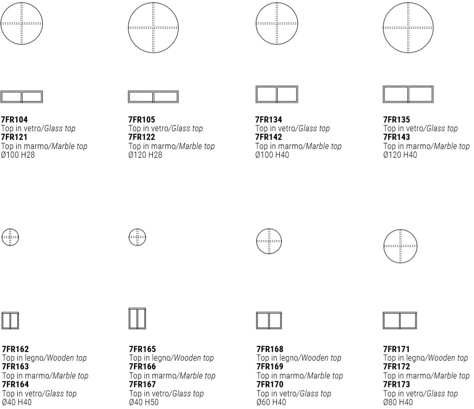 Marelli Круглый журнальный столик Frame sun-id-1507784 - Вид №8