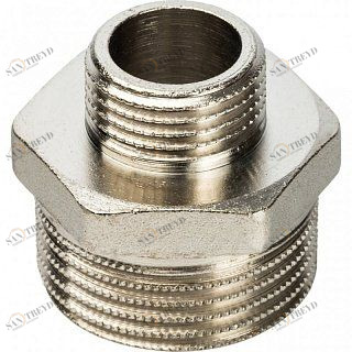 Ниппель переходной НН 1х1/2" никель STOUT SFT0004000112