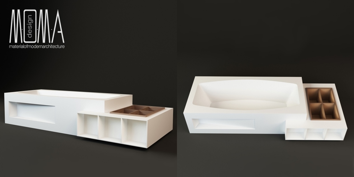 Design Ванна из Corian 1850x850x500 Elisoft белая MOMA Design ELST3011850 - Вид №1