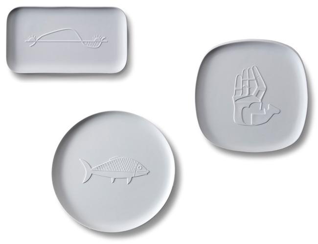 Cassina Прямоугольный поднос из фарфора Gnr collection chandigarh Gnr 31 - Вид №2