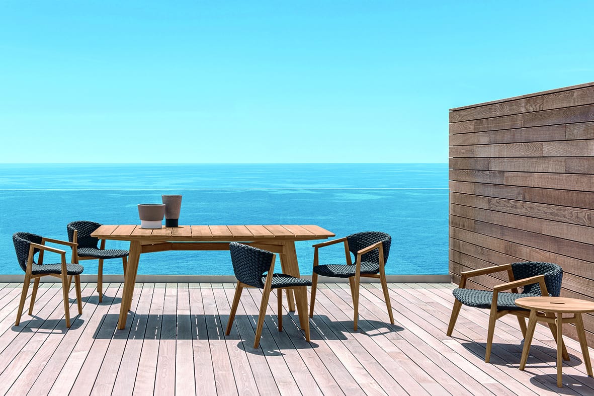 Синтетическая ткань сад стул с подлокотниками Ethimo Knit ARCH-00090954 - Вид №1