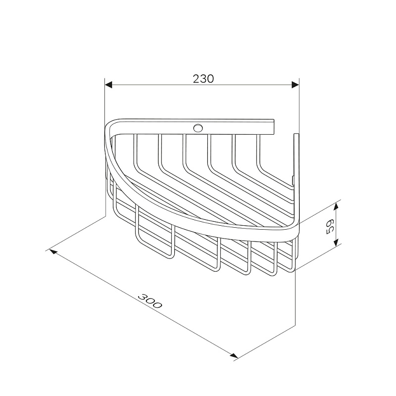 A7452100 Корзина для душа угловая хром AM.PM Sense L  - Вид №6