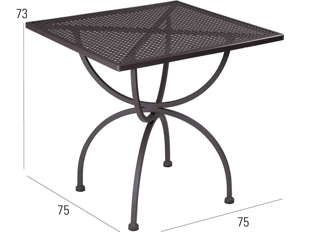 65.00.0220 Стол Romeo Marone Antique 75 × 75 Mbm - Вид №1