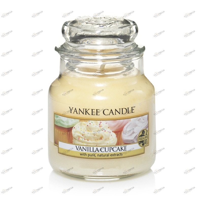 Свеча маленькая в стеклянной банке "Ванильный кекс" 104гр 25-45 часов YANKEE CANDLE ВАНИЛЬ 267888 Желтый 