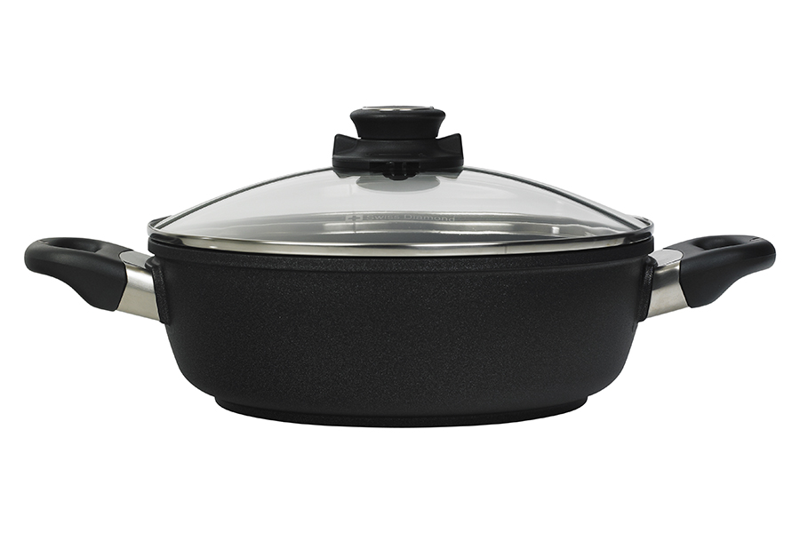Сотейник Swiss Diamond со стеклянной крышкой, две ручки, Ø24 см XD6824C - Вид №5