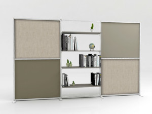 Модульная отдельно стоящая офисная перегородка из ламината