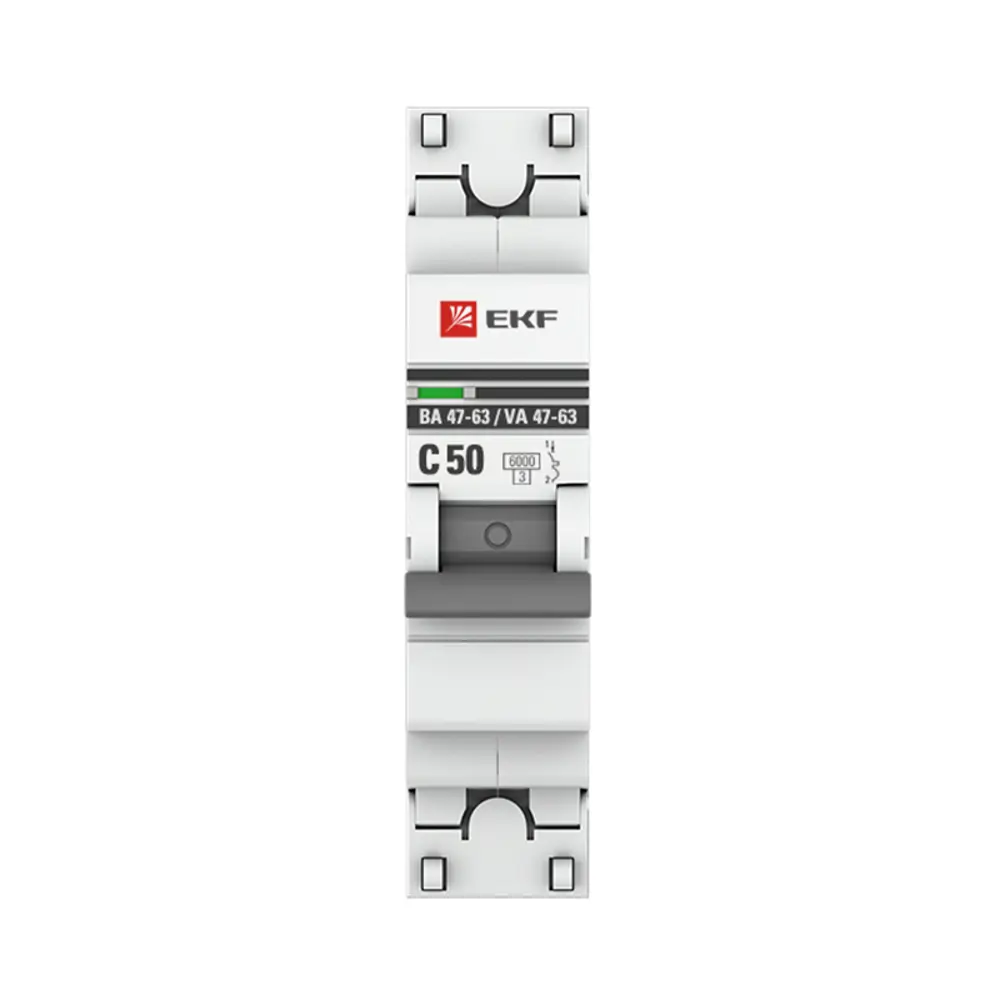 Автоматический выключатель EKF PROxima ВА47-63 1P C50 А 6 кА mcb4763-6-1-50C-pro 82421218 STLM-2159951  - Вид №1