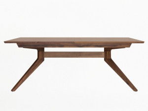 Прямоугольный выдвижной стол из грецкого ореха