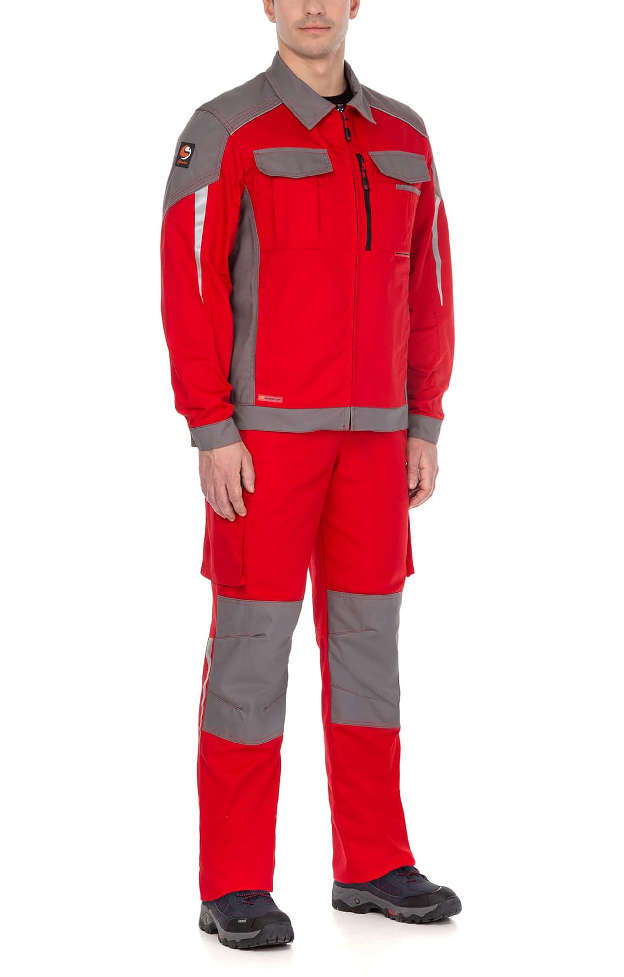 70061 Костюм  NEW красный с серым STATUS  Летняя спецодежда  размер 64-66/170-176  - Вид №14