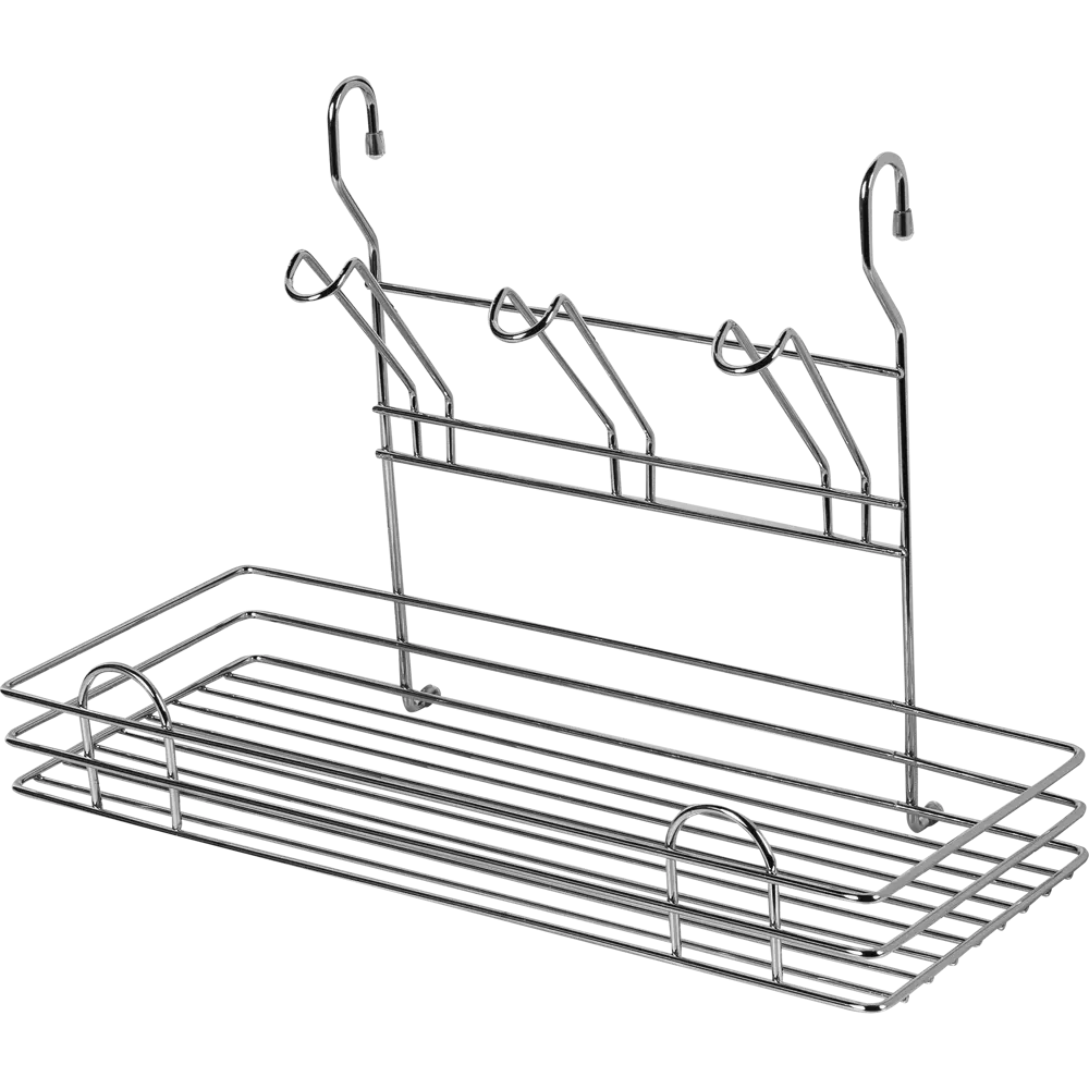 Держатель бокалов с полкой Delinia 39x17.5x26.5 см сталь цвет хром STLM-2005674
