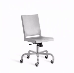 Emeco 5-спицевый алюминиевый стул на колесах Hudson
