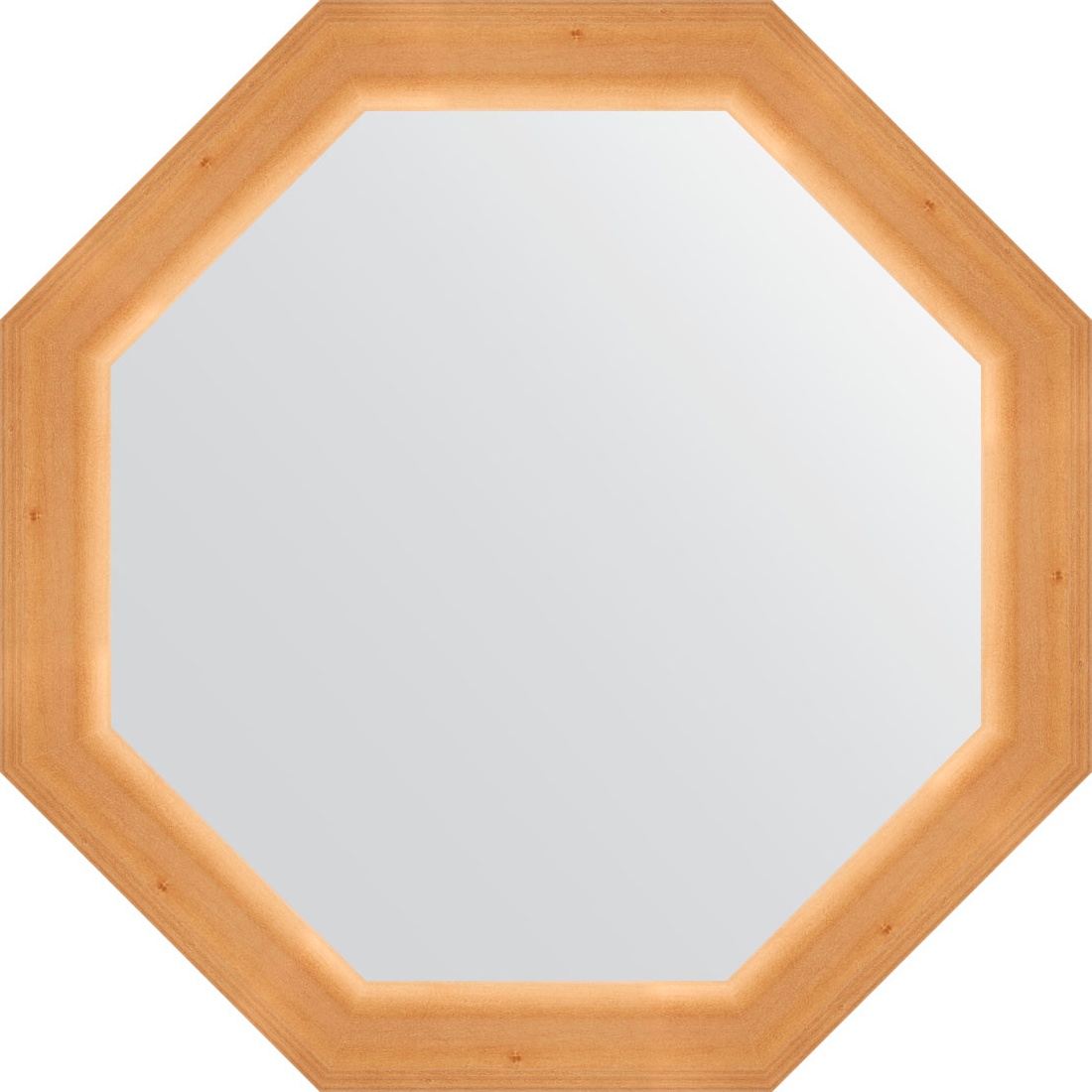 BY 3719 Зеркало в багетной раме - сосна 62 mm EVOFORM Octagon