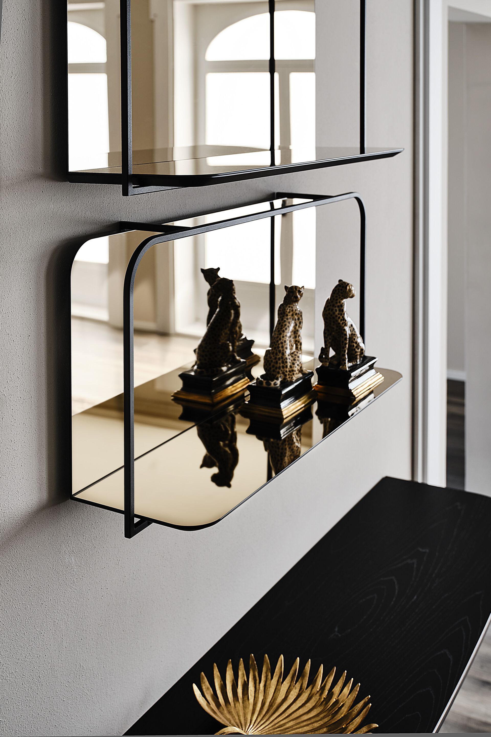 Стальная и стеклянная полка Cattelan italia TRESOR ARCH-00078884 - Вид №1